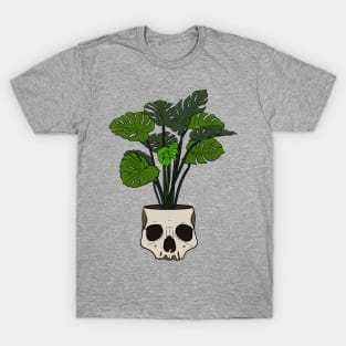 Monstera in a Skull Pot T-Shirt